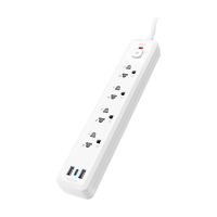 ราคา Deli รางปลั๊กไฟ 10a 2300w มี มอก. 4ช่อง 3เมตร 2usb 1typec 1สวิตซ์ สีขาว รุ่น Ct499 1ชิ้น (106717746567309)