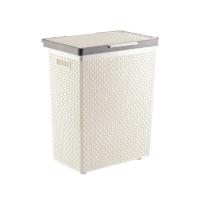 ราคา ดีเคดับบลิว Dkw(official) Hh-1120l ตะกร้าลายสานใส่ผ้า ใส่ของ Rectangular laundry basket สีครีม (621144477550180)