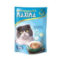 ราคา Maxima Cat Wet Food Premium Grade 70g อาหารเปียกแมว 70 กรัม สีฟ้า (610863917973463)