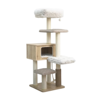 ราคา Catry รุ่น Cat Tree Casio คอนโดแมวสุดหรู เฟอร์นิเจอร์แมว 6 ระดับ พร้อมที่นอนกำมะหยี่และเสาลับเล็บ ขนาดใหญ่ 138 cm. Beige (419961529341586)