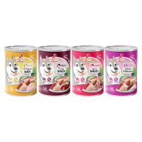 ราคา Buddy Budder อาหารสุนัขกระป๋อง เนื้อแน่นเต็มกระป๋อง ราคาถูก 400 กรัม 4 รส 4 กระป๋อง (276855224298776)