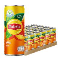 ราคา ลิปตัน ชาดำพร้อมดื่ม รสพีช 245 มล. แพ็ค 24 กระป๋อง (7497539584195)