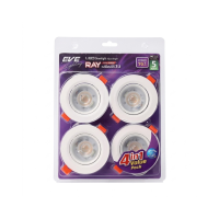 ราคา Eve [ แพ็ค 4 ดวง ] ดาวน์ไลท์ แอลอีดี เปลี่ยนได้ 3 สี undefined ปรับองศาได้ รุ่น Ray 5 วัตต์ เจาะฝ้า 2.76 นิ้ว (922393527624626)