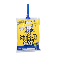 ราคา (2553) Supercat ไม้ม็อบหัวคลิปล็อค 10นิ้ว 300g สีขาว ด้ามเหล็กกันสนิม 3 ท่อน ผ้า Cotton ซับน้ำดี เปลี่ยนผ้าได้ ไม้ถูพื้น (116197555312827)