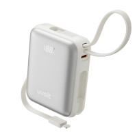 ราคา Uvolt แบตสำรอง 10000mah มีสายในตัว Power Bank รุ่น Uvp10c-05 (silver) (852046420104520)