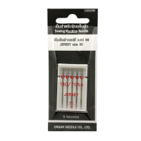 ราคา Organ Needles เข็มจักรเย็บผ้าเจอร์ซี่ย์ เบอร์ 90/14 ใช้สำหรับเย็บผ้าทอ ถักไหมพรม ยืด เนื้อเจอร์ซีย์ (841334179157219)