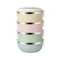 ราคา Rrs ปิ่นโตเก็บความร้อน 4 ชั้น กลม 2800 ml. สีพาสเทล (727105135654127)