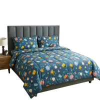 Charm Classic ผ้าปูที่นอน+ผ้านวม 6 ฟุต สี Green Garden (189411599024028)