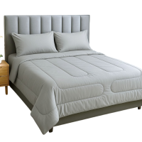 Charm Classic ผ้าปูที่นอน+ผ้านวม 6 ฟุต สี Light Grey (385849427109388)