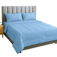 Charm Classic ผ้าปูที่นอน+ผ้านวม 5 ฟุต สี Ocean Blue (946684495310063)