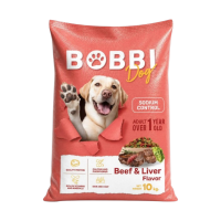 ราคา [กระสอบ10kg.] อาหารเม็ดสุนัข Bobbi Dog บ็อบบี้ ด็อก รสเนื้อและตับ สำหรับสุนัขโตอายุ 1 ปีขึ้นไป ขนาด 10 Kg. (243877363189055)