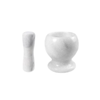 Alechaung ครกหิน ครกตำน้ำพริก ครกเล็ก 4นิ้ว 5นิ้ว พร้อมสาก marble mortar3.8 นิ้ว(สีขาว) (126546340378286)