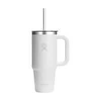 Hydro Flask Tumbler Model Travel Tumbler All Around Clear Lid 24 Oz Tonal White (264301330771095)