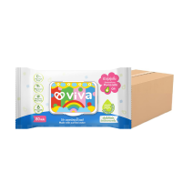 ราคา Viva x Happy Sunday วีว่า Organic Baby Wipes 80 แผ่น ทิชชู่เปียก ผ้าเปียก สูตรออแกนิค ยกลัง 1x12 (875817694068892)