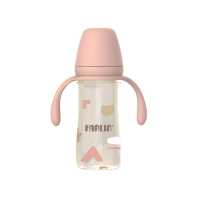 Farlin (มีมอก.)ขั้นสุด(วัสดุที่ใช้ทางการแพทย์&อวกาศ) ขวดนมppsu 9oz.(มือจับ) 1 ขวด สี Tulip Garden จากเยอรมัน ปลอดสารพิษทุกชนิด จุกนมดีมาก (139815253460426)