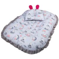 Fortae Baby ที่นอนเด็กรังผึ้ง ที่นอนเด็กแรกเกิด Cotton100% ฟอร์เต้ รุ่น เทากระต่าย Na017 (601360854120753)
