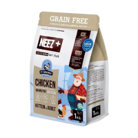 (ck) Neez+ อาหารแมวสูตรเกรนฟรี รสไก่ ขนาด 1kg. (447577291626910)