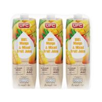 ราคา ยูเอฟซี น้ำมะม่วงผสมน้ำผลไม้รวม 100% 1ลx3 (7275716870339)