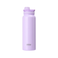 ราคา Tyeso Sports ขวดน้ำสแตนเลส 304 ทรงสปอร์ต เก็บอุณหภูมิ ร้อน-เย็น สีม่วงพาสเทล (lavender) ขนาด 1050 ml (515697749310255)