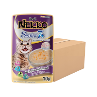 [petclub] Nekko Senior 7+ 11+ Pouch - อาหารเปียกแมวสูงวัย 7+,11+ ทูน่าไฟเบอร์ 11+,ยกลัง x48ซอง (431390449264471)