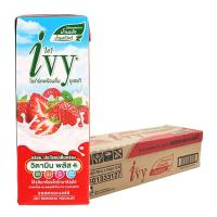 ราคา ไอวี่ นมเปรี้ยว รสสตรอเบอร์รี่ 180 มล. x 48 (7416155766979)