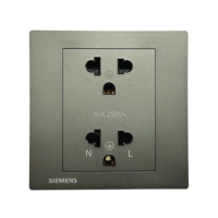 ราคา Siemens Relfa Plus เต้ารับคู่ มีกราวด์ มีม่านนิรภัย (พร้อมฝา) ขนาด 86 มม. สีเทาดำ (642375899521531)