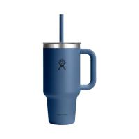 Hydro Flask Tumbler Model Travel Tumbler All Around Clear Lid 32 Oz Harbor Blue (107077329886864)