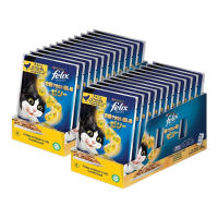 ราคา [petclub] Felix® อาหารเปียกแมว !! ยกลัง !! 85g.x24ซอง 14 รสชาติ แมวโต ไก่/ผักโขม (173075987874669)