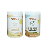 ราคา Wheywwl โปรตีนขนาดทดลองแบบกระปุก 200 g โปรตีนพืชไวท์ช็อค 1 กระปุก โปรตีนพืชโกโก้ 1 กระปุก (195624288114580)