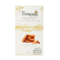 ราคา [ซองเดี่ยว] The Goldgreen - ช็อกโกแลตชาไทยคลุกเกล็ดทองม้วน Crispy Coco Thaitea Chocolate Bars 90กรัม (845069426099101)