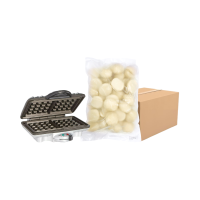 ราคา The Waffle เซ็ตสร้างตัว แป้งโดว์ทำขนมวาฟเฟิลแช่แข็ง แป้ง 55 กรัม 40 ชิ้น x10 undefined ถุง (ยกลัง) พร้อมเตาวาฟเฟิลสี่เหลี่ยม [ฟรี ส้อมสแตนเลส] (708378625504146)