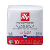 ราคา กาแฟแคปซูล illy iperespresso คลาสสิโค ลุงโก้ คั่วกลาง สำหรับเครื่องเอสเพรสโซ่ (บรรจุ 18 แคปซูล) (112290333667610)