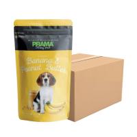 [12 ซอง] Prama Delicacy Snack undefined พราม่า เดลิคาซี่ สแน็ค รสผลไม้ ขนมสำหรับสุนัข กล้วย&พีนัทบัตเตอร์ ขนาด 70 กรัม (890183071972320)