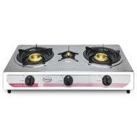 ราคา Gmax เตาแก๊สสแตนเลส 3 หัว รุ่น Gl-303a-20 หัวเหล็ก (6969864061123)