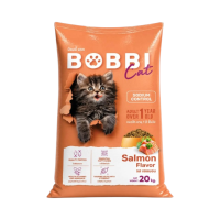 ราคา [กระสอบ20kg.] อาหารเม็ดแมว Bobbi Cat บ็อบบี้ แคท รสปลาแซลม่อน สำหรับแมวโต 1 ปีขึ้นไป ขนาด 20 Kg. (แบ่งถุงย่อย 20ถุง) (217389130178461)