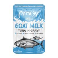 [1ซอง] Pramy Goat Milk in Gravy อาหารเปียกแมวผสมนมแพะในน้ำเกรวี่ ขนาด 60g / Gc1-ทูน่า&นมแพะ(ฟ้า) (393339851725355)
