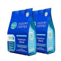 ราคา [แพ็คคู่] คั่วเข้ม Premium Blend กาแฟคั่วบด Suzuki Coffee (955840291732506)