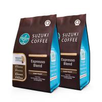 ราคา [แพ็คคู่] คั่วเข้มมาก Espresso Blend กาแฟคั่วบด Suzuki Coffee (402091620505903)