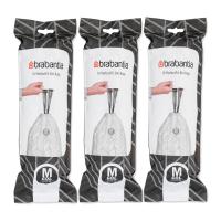 Brabantia ถุงขยะรุ่น Perfectfit Code M (60 ลิตร) แพ็ค3ม้วน รวม 60 ใบ ถุงขยะพลาสติกหนาพิเศษ ไม่เห็นขอบถุง เหนียวทนทาน M3rolls60bags-100338-3 (695020896885585)