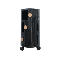 ราคา ดีเคดับบลิว Dkw(official)เกรดabs ชั้นวาง(มีล้อ)ทรงกลม 3ชั้น Round Shelf รุ่นtori undefined จัดเก็บของใช้ ตู้ข้างเตียง ลิ้นชักเก็บของโมเดิร์น สีดำ-ด้ามจับไมโล (335636629667036)