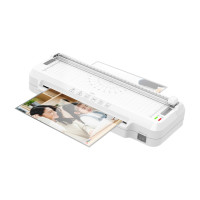 ราคา Deli เครื่องเคลือบ เครื่องเคลือบบัตร A4 4in1 แถมฟรี ที่ตัดกระดาษ ที่เจาะรู สีขาว รุ่น Et107 1ชิ้น (259686156584323)