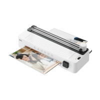ราคา Deli เครื่องเคลือบ เครื่องเคลือบบัตร A4 4in1 แถมฟรี ที่ตัดกระดาษ ที่เจาะรู สีขาว รุ่น Et109 1ชิ้น (884371846940845)