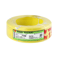 ราคา Yazaki สายไฟ Iec01 Thw 1x1.5 Sqmm 450/750v 100m Cable Thai Yazaki สีเหลือง (yellow) (760245247281138)
