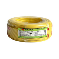 ราคา Yazaki สายไฟ Iec01 Thw 1x2.5 Sqmm 450/750v 100m Cable Thai Yazaki สีเหลือง (yellow) (601326425288801)