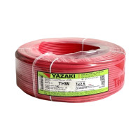 ราคา Yazaki สายไฟ Iec01 Thw 1x2.5 Sqmm 450/750v 100m Cable Thai Yazaki สีแดง (red) (724060904744401)