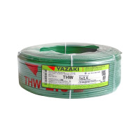 ราคา Yazaki สายไฟ Iec01 Thw 1x2.5 Sqmm 450/750v 100m Cable Thai Yazaki สีเขียว (green) (364189895581821)