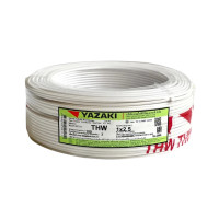 ราคา Yazaki สายไฟ Iec01 Thw 1x2.5 Sqmm 450/750v 100m Cable Thai Yazaki สีขาว (white) (841631057321424)