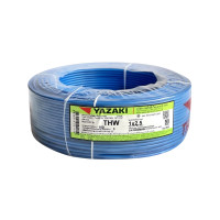 ราคา Yazaki สายไฟ Iec01 Thw 1x2.5 Sqmm 450/750v 100m Cable Thai Yazaki สีน้ำเงิน (blue) (125910595242104)