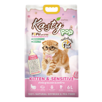 ราคา Kasty Pop Tofu Litter ทรายแมวเต้าหู้ จับตัวเป็นก้อนเร็ว ทิ้งชักโครกได้ สำหรับแมวทุกวัย Kitten & Sensitive (6l.) บรรจุ 2.5 Kg. (303337182233694)