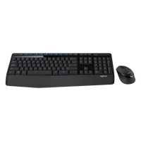 ราคา Wireless Keyboard & Mouse (คีย์บอร์ดและเมาส์ไร้สาย) Logitech Mk345 Wireless (black) (507402964070099)